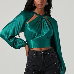 IDARA SATIN OPEN BACK TOP